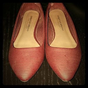 Maroon ballet flats